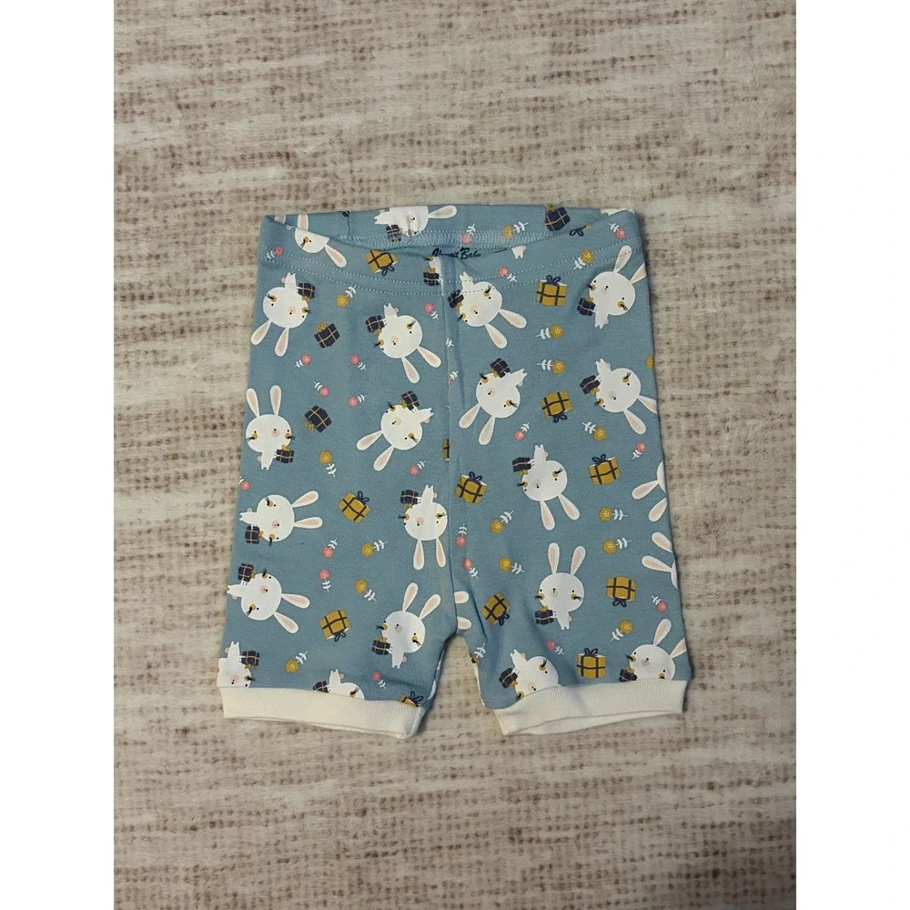 Vaenait Baby Blue Bunny Rabbit Pajama Set Short Sleeve Snug Fit 2PC NEW‎ Size 2T